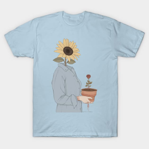 Sunflower T-Shirt by maniacodamore